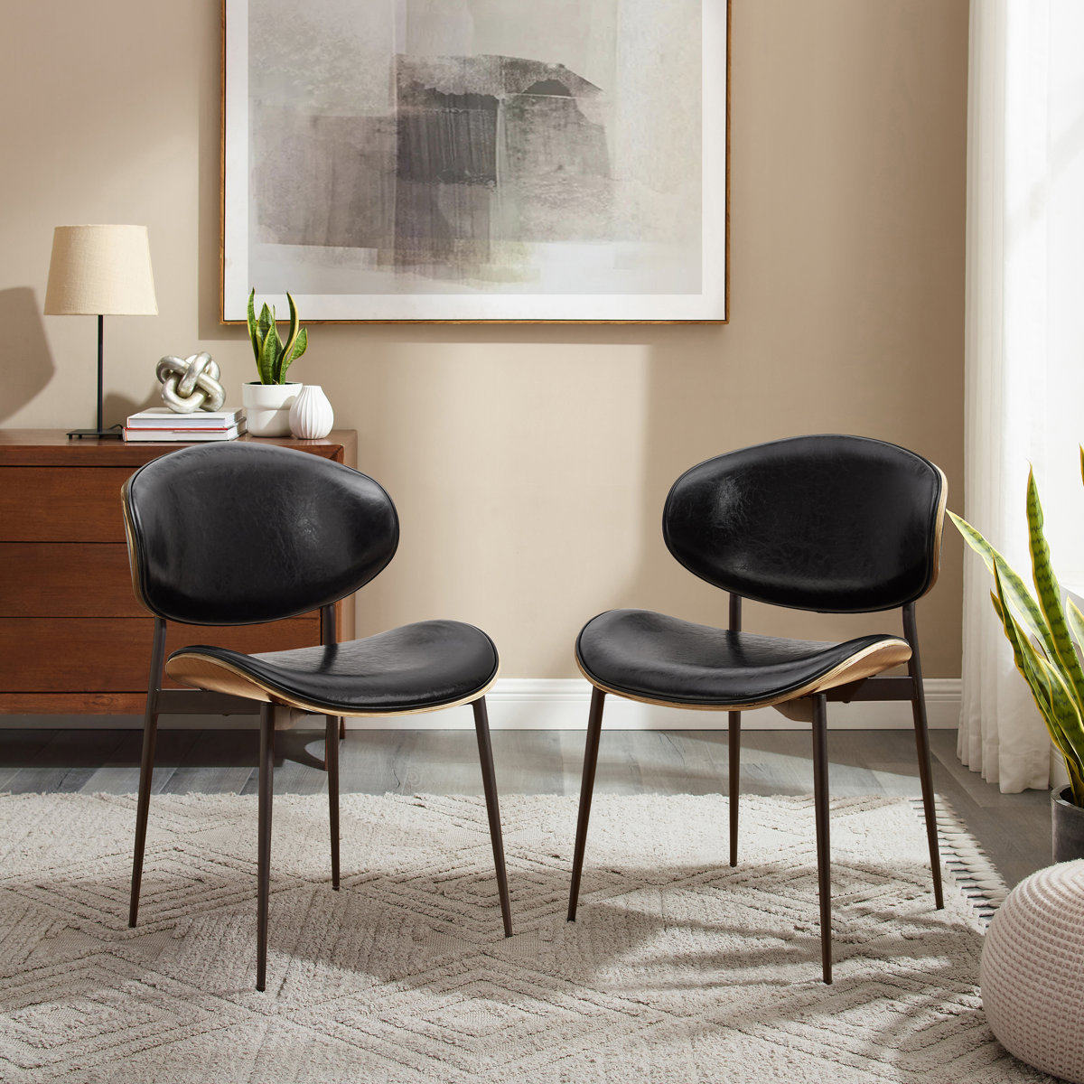 Schrader Upholstered Side Dining Chair (Set of 2)
